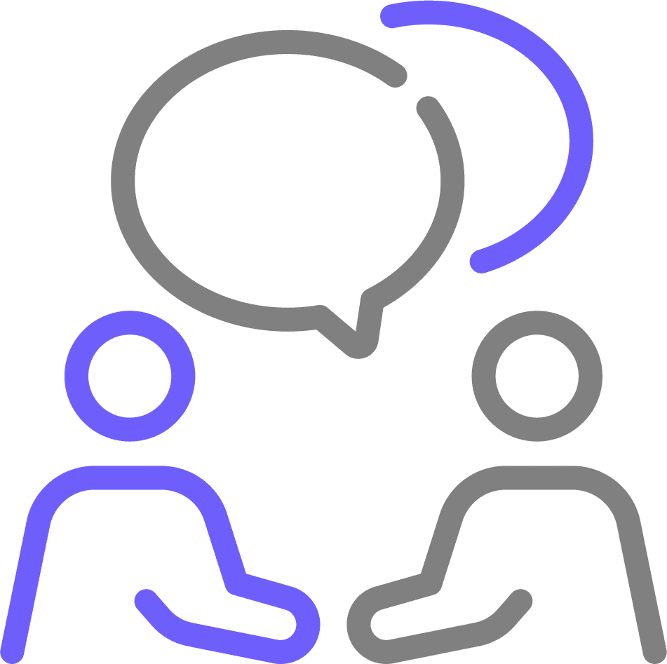 Therapy Connection Online - Online Therapist Community - People talking Icon