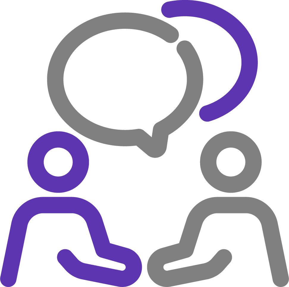 Therapy Connection Online - Online Therapist Community - Icon of people talking
